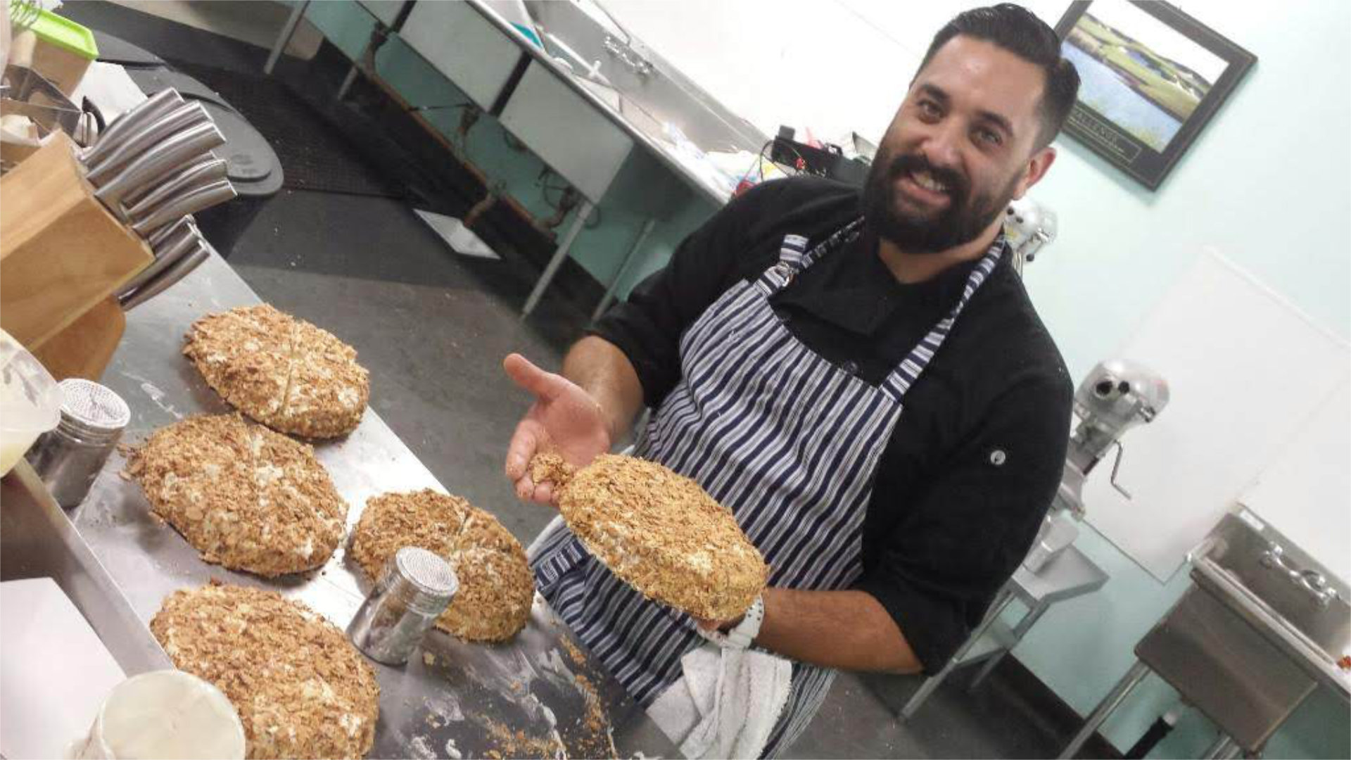 White Cake with Almonds